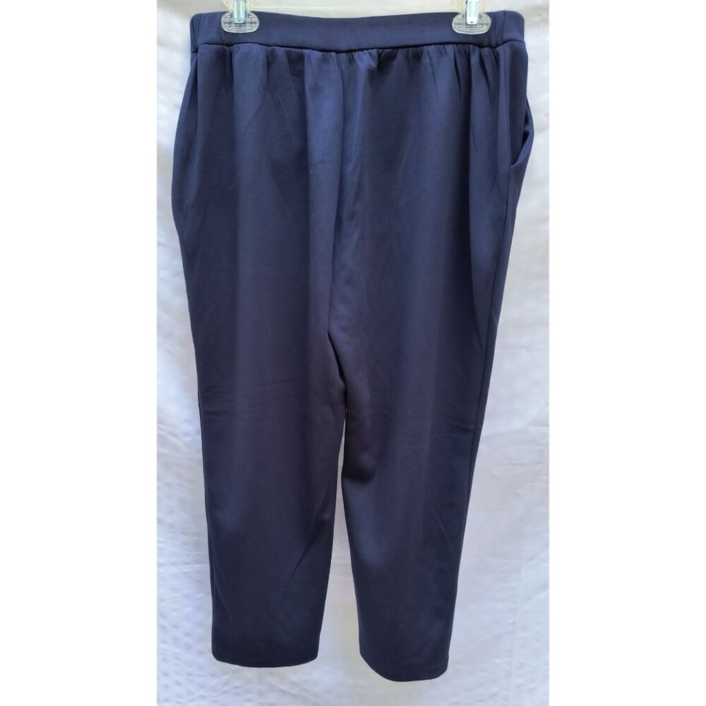 IMAN Womens Navy Tapered Pull-On Pants MP Modal/Polyester/Elastane Blend - Picture 2 of 6